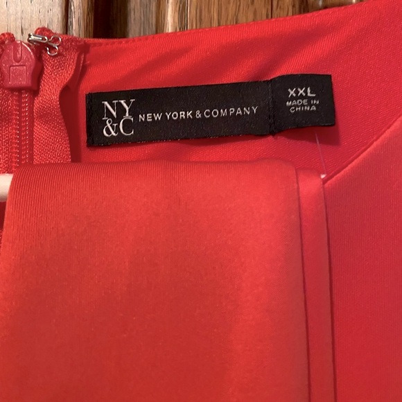 New York & Company Pink/Coral Dress, XXL. NWT. - Picture 2 of 4